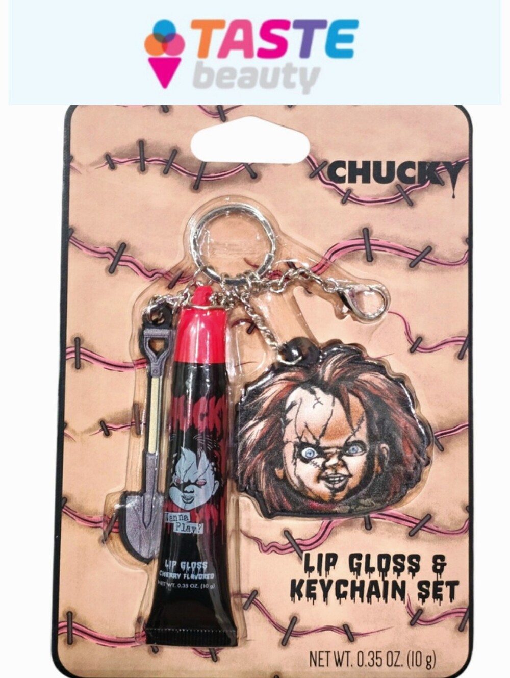 Taste Beauty X Chucky Lip Gloss & Keychain Set